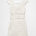 American Eagle Outfitters Crochet White Mini Dress Photo 4