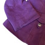 Tribal Magenta Faux Suede Moto Jacket Women’s Size 6 Zip Front Silver Detail GUC Pink Photo 4