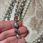 White House | Black Market Multi-Strand Pearl and Silver Necklace Set of 3 Photo 1