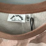 Anthropologie x The Upside Alena Drawstring Crew Sweatshirt Neutral & Pink NEW Size L Photo 2