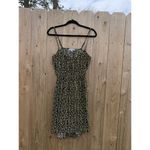 Cotton On  Brand Women's Size Medium Dress‎ Spaghetti Strap Yellow Black Dot Photo 1