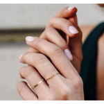 Boutique Dainty‎ 14k Gold Plated S925 Black Melee Diamond Ring, Size 7 Photo 4