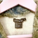 J. McLaughlin NWT  Alina Fur Trim Vest Camel/Off-White Solid Size S Photo 2