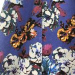 ZARA  women purple floral stirrup pants size small FLAWS stretch flowers Photo 6