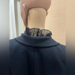 Josephine Chaus Josephinee Chaus ruffled black blazer. Snap one button closure with tie. Size 6 Photo 4