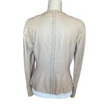 Basler Women’s Lamb Leather Jacket Size 36 Laced Leather Details Eye Hook Photo 5