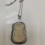 New Victoria Wieck Sterling Silver 925 White Topaz Buddha Pendant Necklace Photo 3