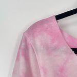 POL Women's Pink All Over Tie-dye Scoop Neck Long Sleeve Top Size Small Photo 4