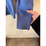 L.L. Bean Women's Turtleneck Sweater XL Petite Blue Cotton Cashmere Blend Photo 2