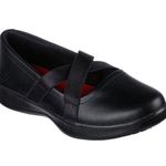 Skechers Leather Work Relaxed Fit Sunrosa Evit Slip Resistant Mary Jane Black 7 Photo 0