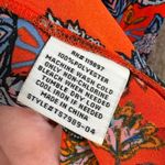 Collective Concepts  Krissa Red Blue Indian Henna Paisley Halter Blouse Large Photo 4