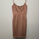 BCBG Maxazria Alese faux Suede Pink Slip Dress Formfit Sexy sz XS / 2 Dollcore Photo 4