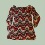 Yahada Chevron Bell Sleeve Mini Dress S The Yahada Chevron Bell Sleeve Mini Dress in size S is a stylish choice for women looking for a trendy and playful outfit. The dress features a chevron pattern in a vibrant multicolor design, short bell sleeves, and a short length that adds a touch of femininity with its mini style. Perfect for various occasions, this dress from Yahara combines a flattering fit with a touch of Belle Photo 1