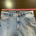 EXPRESS  High‎ Rise Flare Jeans Size 8R Medium Wash Stretch Denim Bootcut Retro Photo 5