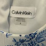Calvin Klein Summer dress, tea length, beautiful blue on white patter. Photo 3