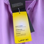 Under Armour  Golf Polo Size Large UPF 30 Athletic Short Sleeve NWT Purple Stripe Photo 4