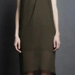 Helmut Lang leather and silk dress Y2K Photo 0