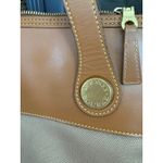 Dooney & Bourke Vintage  Weekender Bag Leather Canvas Tan Preppy Made In USA NEW Photo 4