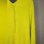 525 Shaker Hoodie Knit Green Neon Oversized Sweater Size S Yellow Photo 4