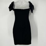 Mystic VTG Metallic Black Bodycon Dress Off Shoulder Lace Fairy Goth Whimsical Witchy S Photo 6