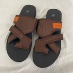 Black Brown Mesh Fabric Strap Sport Athletic Sandals / Flip Flops EU 42 US 11.5 Photo 2
