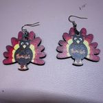 Festive Turkey Earrings with Red and Yellow Photo 1