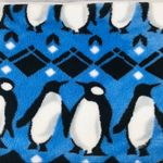 Vera Bradley Fleece Loops Scarf Penguins Intersia Blue Black White Photo 3