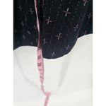 Wrangler  Western Shirt Womens Medium Black Pink Cross Stitch Embroidered Snap Photo 5