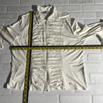 Carlo Colucci Cardigan Jacket Womens 46 Ivory Full Zip Up Pleated Long Sleeve XL Photo 1