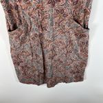 J Jill Womens Pink Brown Paisley Sleeveless V Photo 2