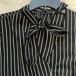 Forever 21 Striped Blouse With Neck Tie Photo 1