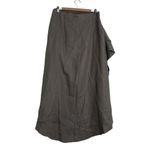 Bondi Born Taupe Midi Wrap Skirt Japanese Linen Size M Photo 5