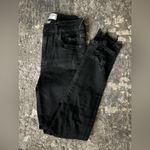 AGOLDE  Los Angeles Black Sophie denim skinny jeans raw hem Photo 5
