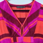 Antik Batik Dress Talencia Fuchsia Striped Silk Size S/38 Short Kaftan Pink Photo 1