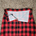 Fisoul Red & Black Plaid Lined Skirt Size Medium NWT Cute Mini High Waisted Photo 3
