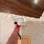 La Ligne White Blouse with Smocked Bodice and Long Puff Sleeves NWT small Photo 2