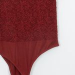 Torrid  Womens Lace High Neck Short Sleeve Bodysuit Size 2X Madder Brown Coquette Photo 4