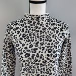Loft Mock Turtleneck Cheetah Print Sweater SP Photo 2