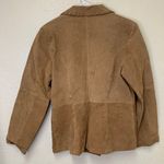 Rue 21 Women's Brown 100% Genuine Leather Jacket Button Up Size Medium Photo 3