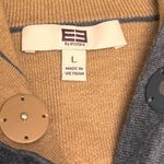 Etcetera E3 by  Women’s XL Rare Wool Blend Knit Coat Gray Mustard Stripe in EUC Photo 4