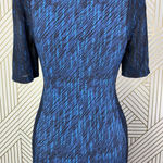 Whistles Navy Blue Silk Abstract Print Sheath Dress Size US 4 Photo 7