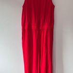 Chelsea28 Nordstrom Ruffle Neck Wide Leg Jumpsuit Red Party Holiday Cocktail Photo 6