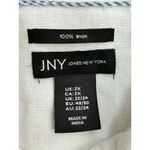Jones New York 100% Linen White Button Front Jacket Shirt Shacket 2X Photo 3