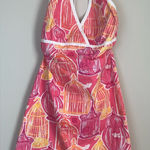 Lilly Pulitzer Halter Dress Y2K Womens Size 10 Coral Pink Photo 0