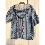 Vintage Quizz Hooded Aztec Pullover Shirt Large 1980s 100% Cotton Unisex Drawstr Pink Size undefined Photo 7