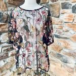 SheIn  Vacay Sheer Floral Mesh Plus Size Top Photo 7