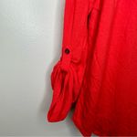 Lucky Brand  Red Pullover 3-Button Long Sleeve Top Size XL Photo 5