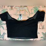 Sincerely Jules NWT  Black Velvet Y2K 90s Bow Crop Top Womens Blouse Photo 4