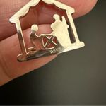 Vintage 925 Sterling Silver Nativity Scene Pendant 18” Necklace 3g. Photo 11