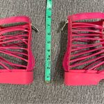 Vivienne Hu New York Square Toe Strapped Leather Cage Sandals Pink Size 7 Photo 12